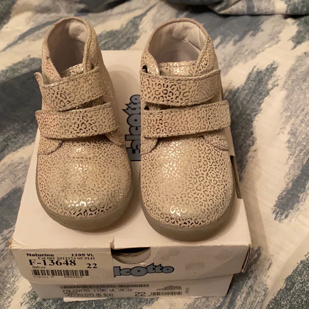 Silvery leather Falcotto booties